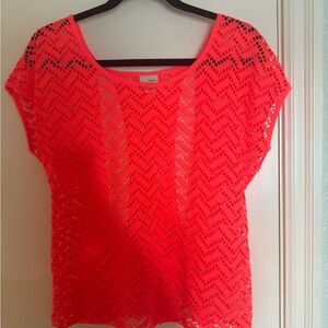 Daytrip Pink Cap Sleeve Cropped Blouse